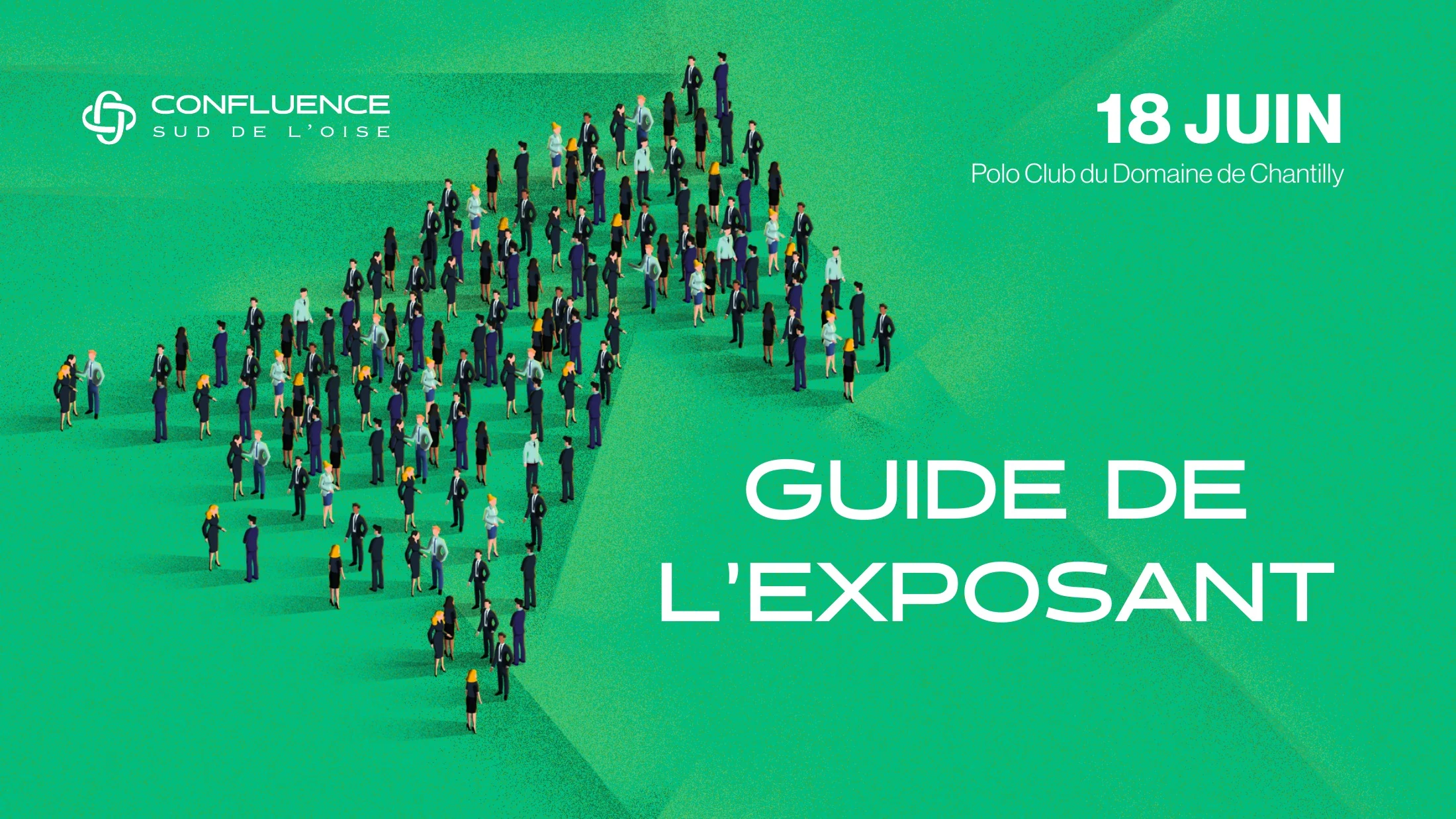 Couverture verte du guide de l’exposant Confluence Sud de l’Oise