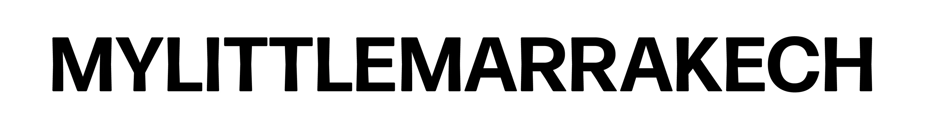 Logotype noir My Little Marrakech composé en capitales sans espaces