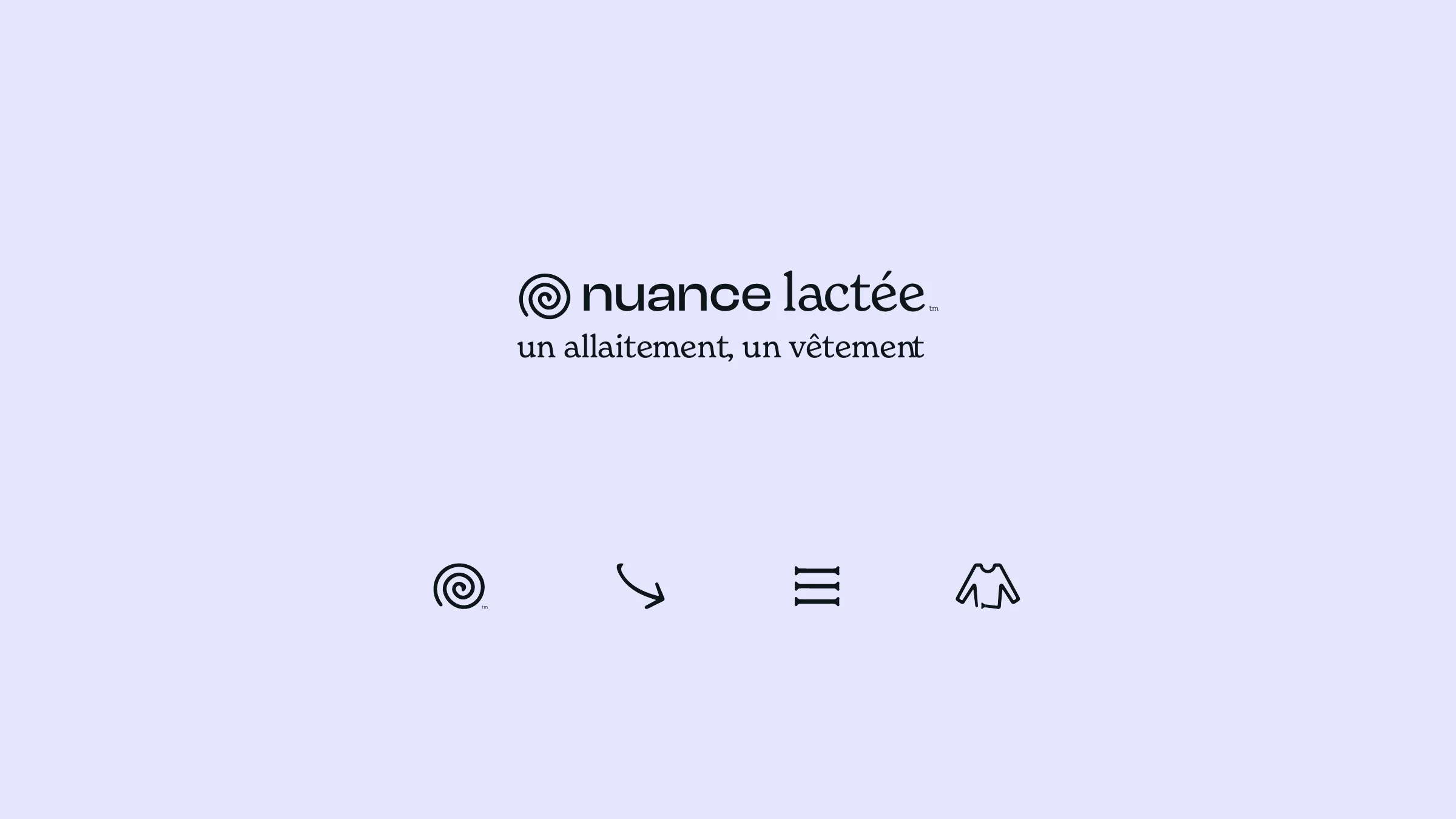 Logotype Nuance Lactée et série de pictogrammes dessinés pour son identité
