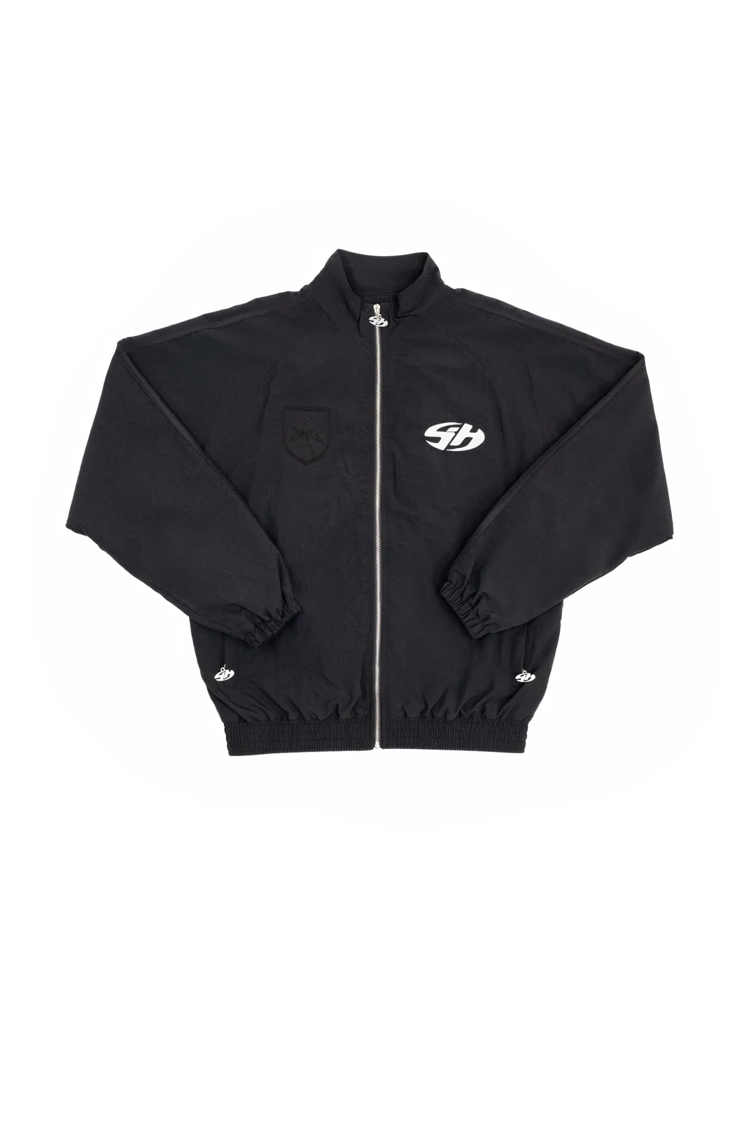 Veste noire Sixty House photographiée à plat sur fond blanc