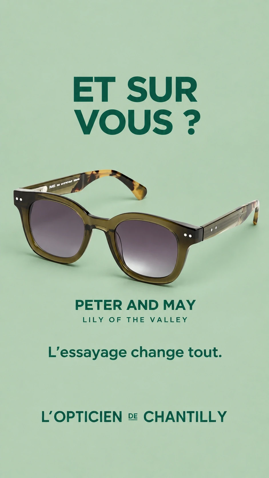 Proposition de story Peter and May Lily of the Valley, Et sur vous, avec une monture olive