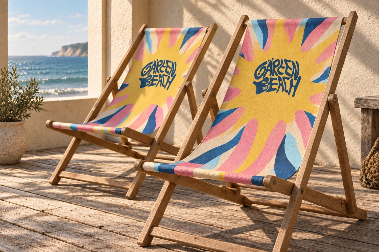 Le roi soleil à la plage — Le soleil s’installe sur la toile. Mise en situation conceptuelle.